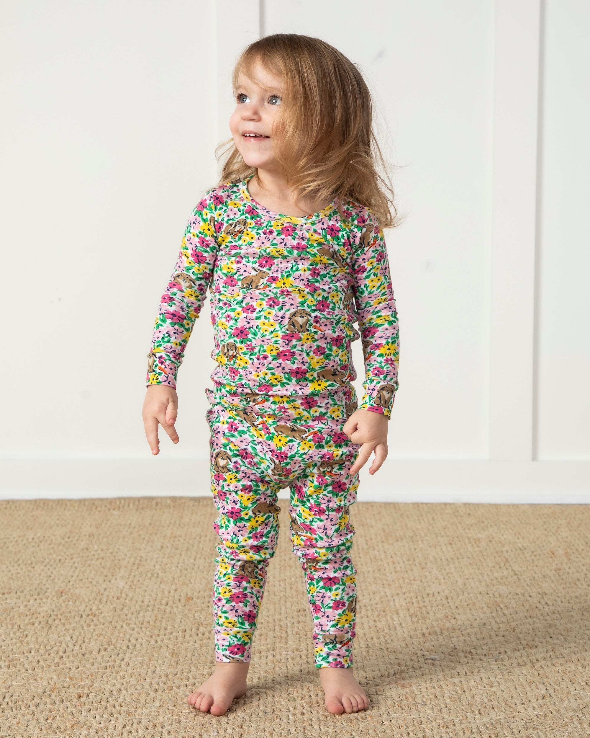 Bunny Trail - Kids Pajama Set - Spring Meadow