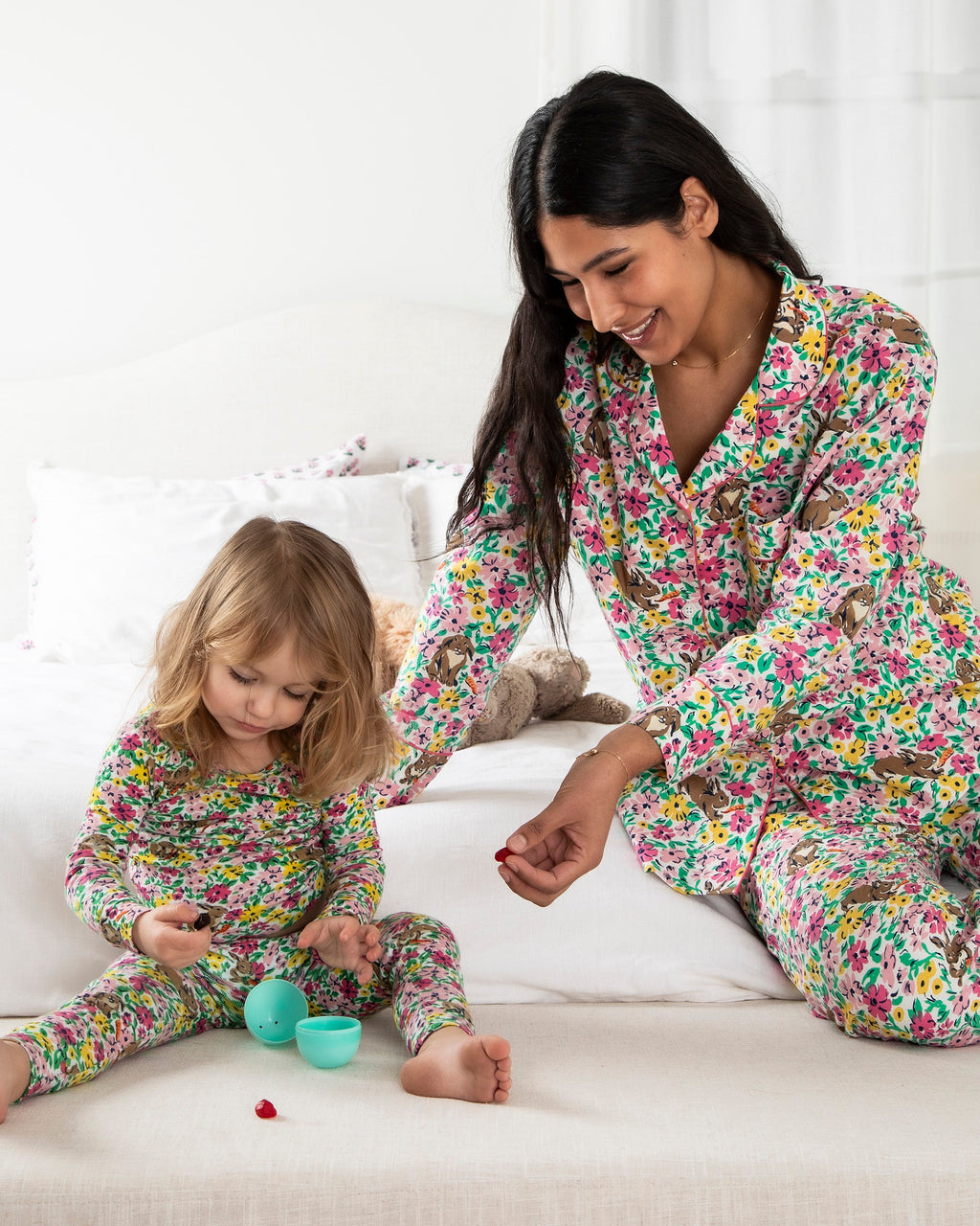 Bunny Trail - Kids Pajama Set - Spring Meadow