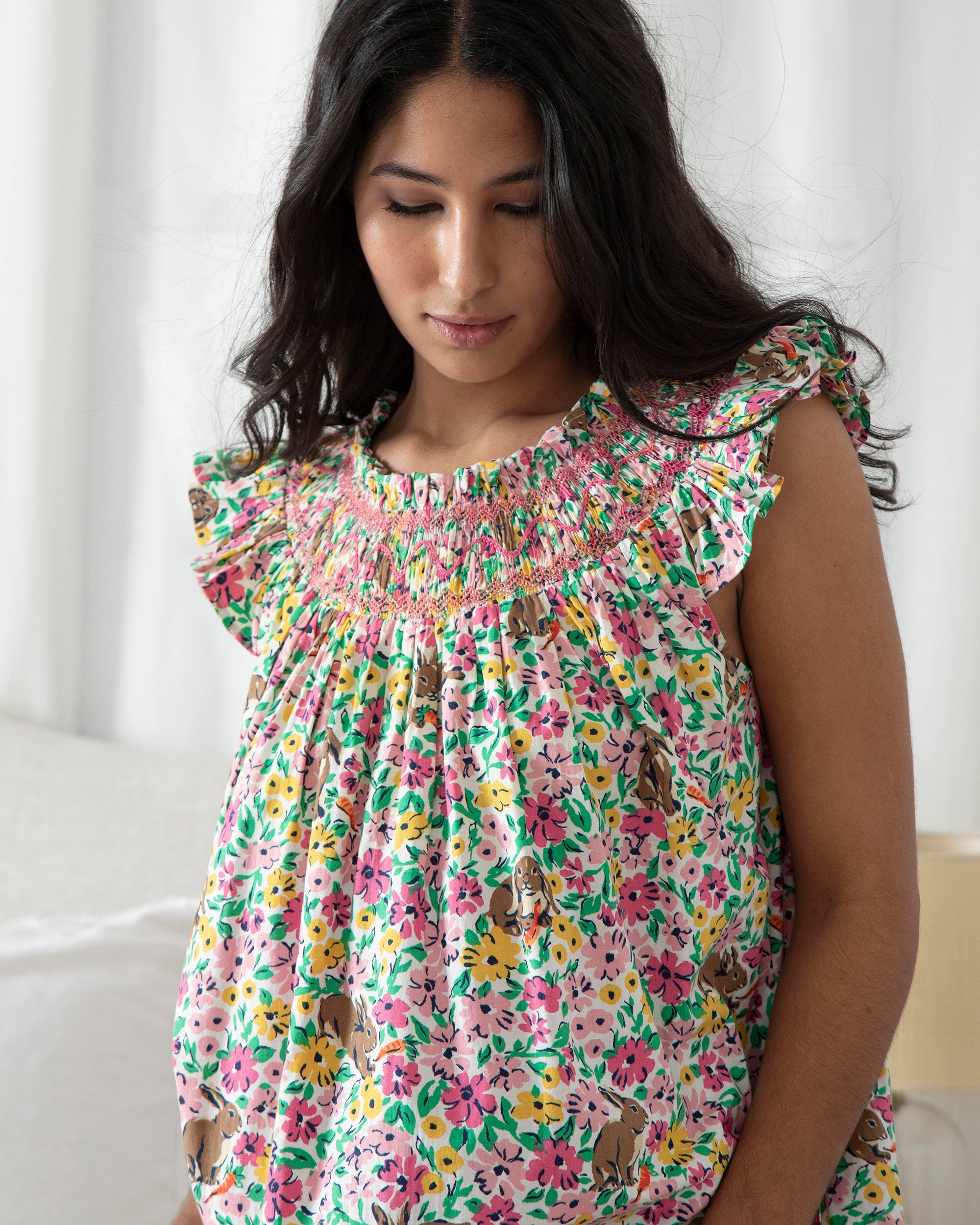 Bunny Trail - Sweet Escape Nightgown - Spring Meadow