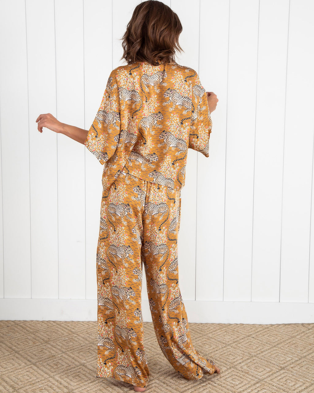 Bagheera - Satin Wildest Dreams Pajama Set - Tobacco