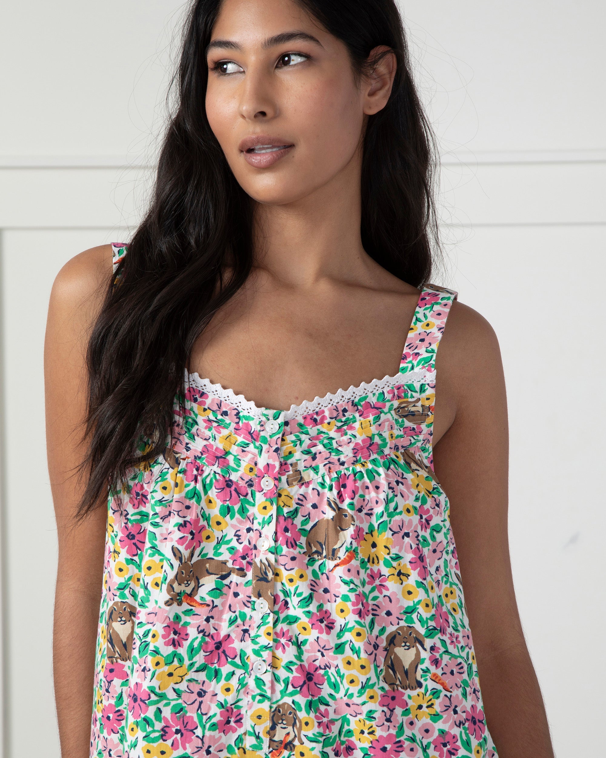 Bunny Trail - Back to Bed Nightgown - Spring Meadow