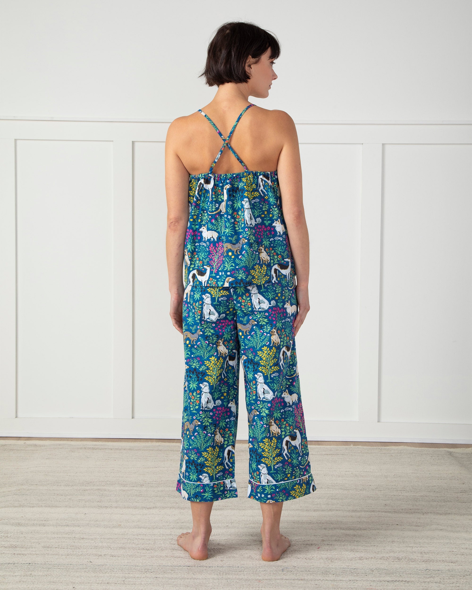 Must Love Dogs - Cami Cropped Pants Set - Indigo