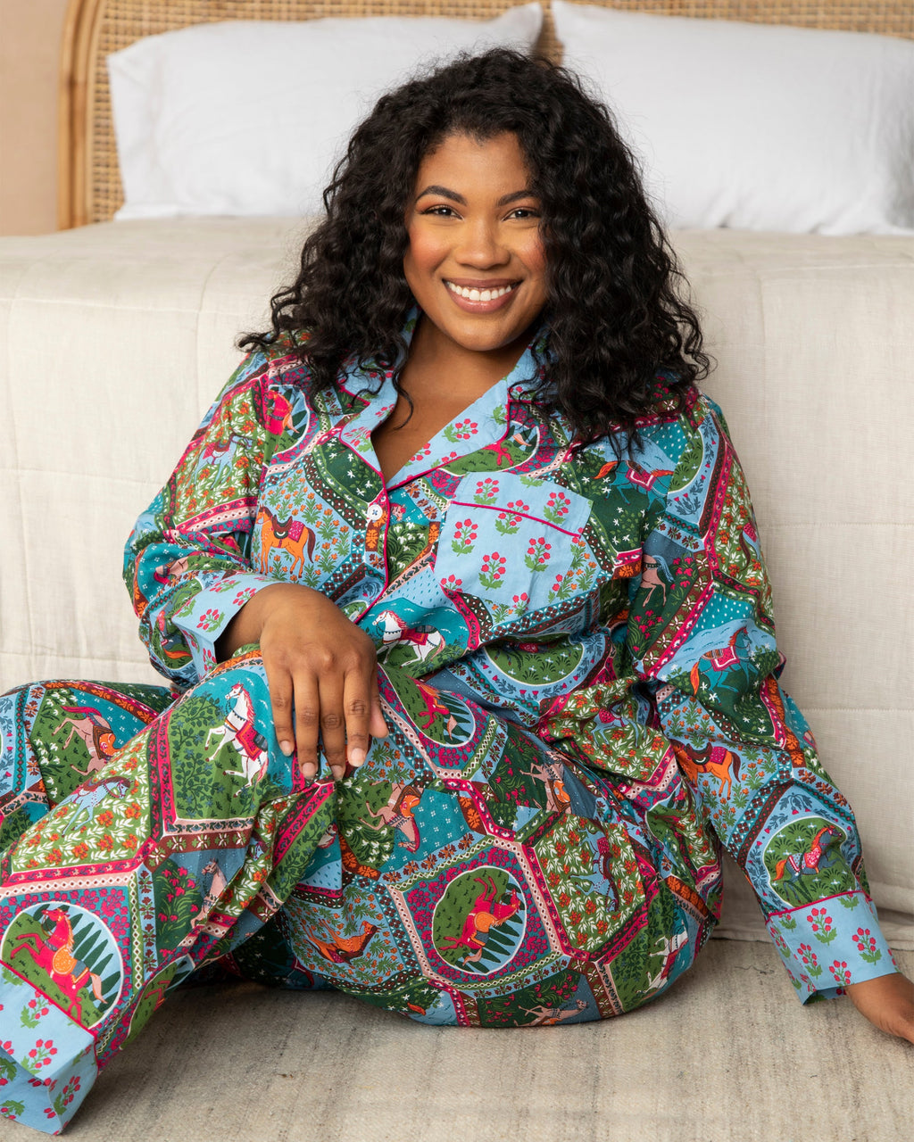 High Horse - Long Sleep Set - Blush Denim