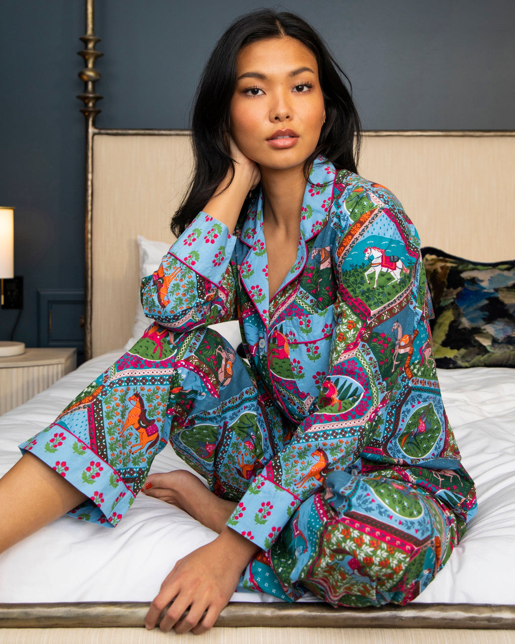 High Horse - Long Sleep Set - Blush Denim