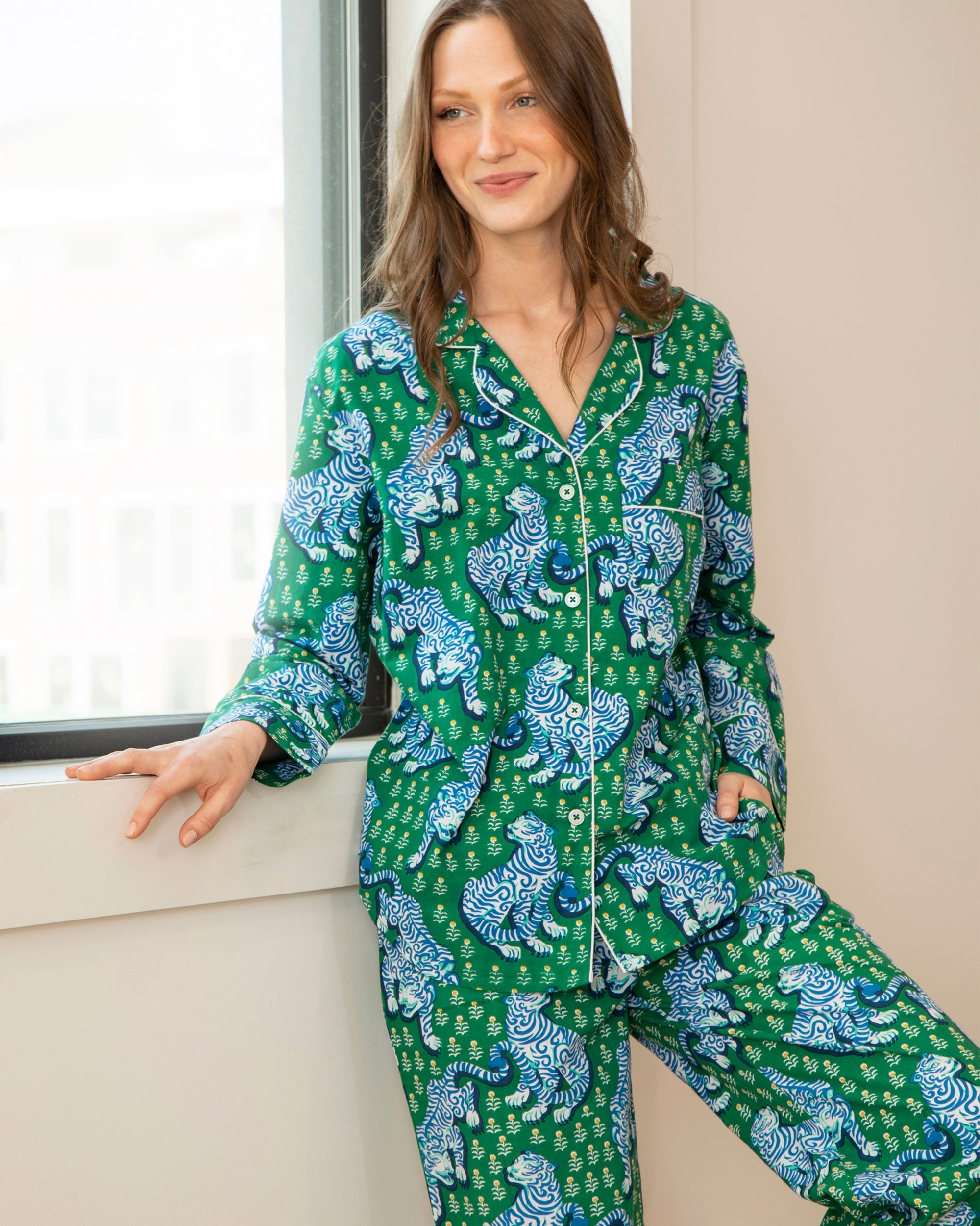 Tiger Queen - Long Sleep Set - Jade