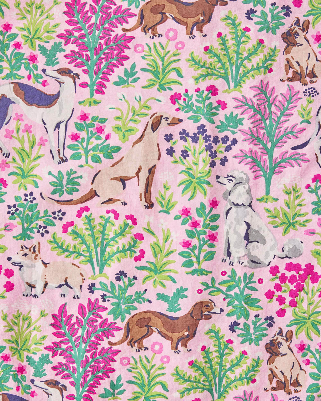 Must Love Dogs - Pajama Shorts - Pink Peony