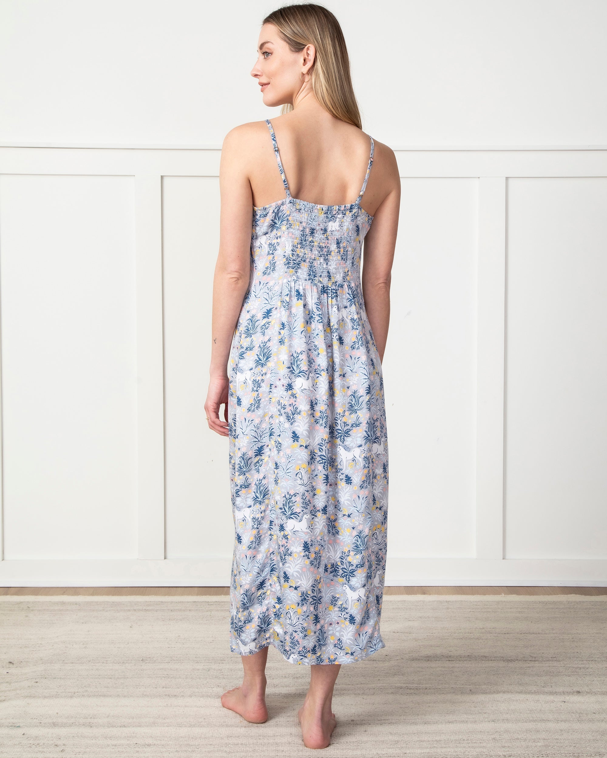 Unicorn's Garden - Satin Chic to Sleep Nightie - Silver